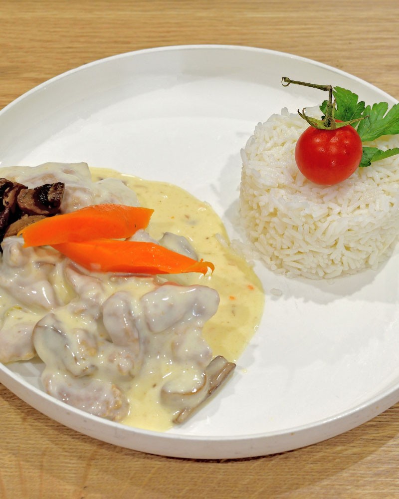 Blanquette de veau et son riz